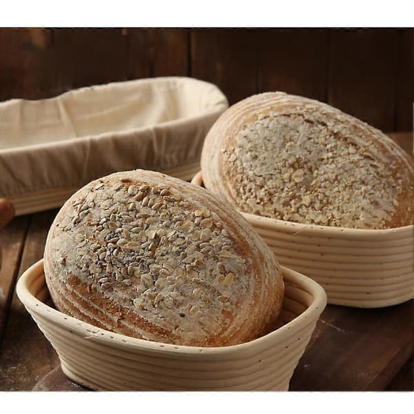 Oval Brød Hævekurv - 17x12x6cm