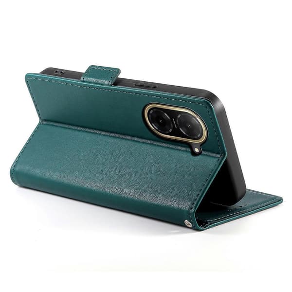 [LCS]För Xiaomi Redmi A5 4G (171.7mm)/Poco C71 4G Stativfodral PU Läder Plånboksfodral Multicolor Blackish Green