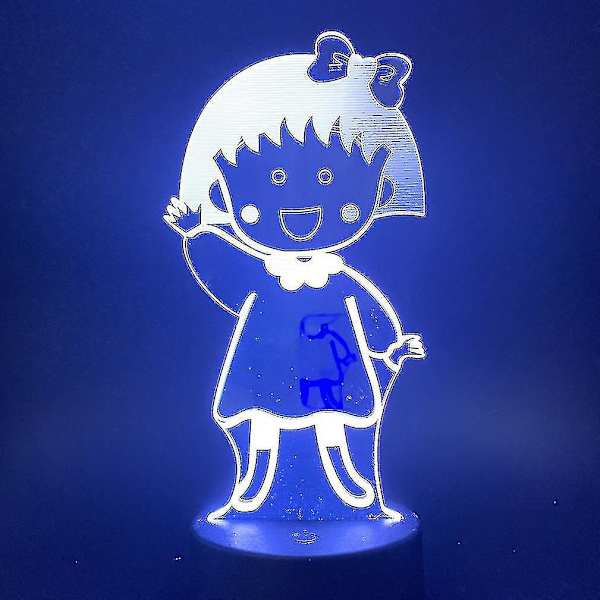 Cherry Maruko 3D LED Nattlampa Sovrum Bordslampa Färgskiftande