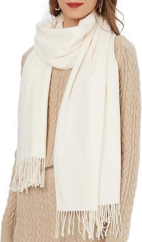 [LCS][200X70cm, hvit] K kasjmirskjerf for menn og kvinner elegant