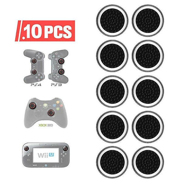 10/4 st Kompatibel med ps5 ps4 självlysande rocker cap silikon cap Kompatibel med x-box s one 360 svamphuvud knapp cap skydd mjukt gummi cap As show11