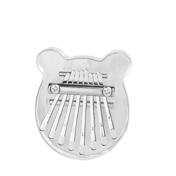 8-tangenters Kalimba Mini Tum-Piano Fingerpiano Akryl Fingerkeyboard Instrument Bear