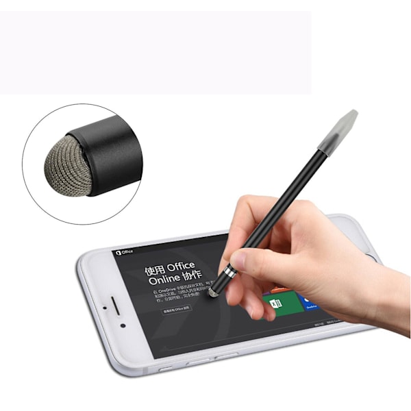 Universal Telefon Tablet Touch Screen Pen Tegnestift Kompatibel med Android Iphone Ipad Black