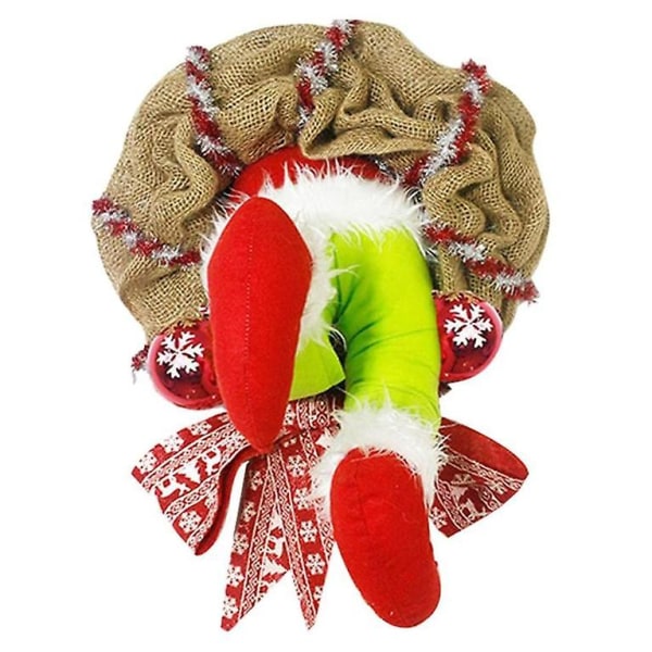 Jul Tjuv Krans, stygg Jul Tjuv Säckväv Kransar Jul L