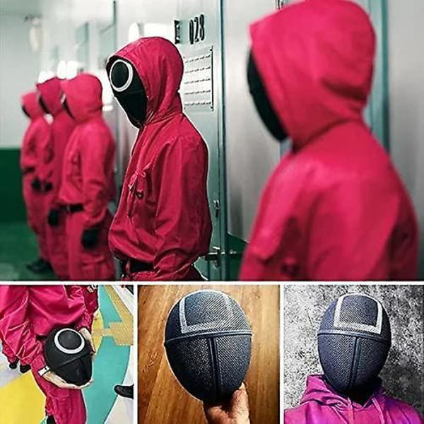 Tv Squid Game Sort Maske Cosplay Runde Seks Firkant Cirkel Trekant Hjelm Masker