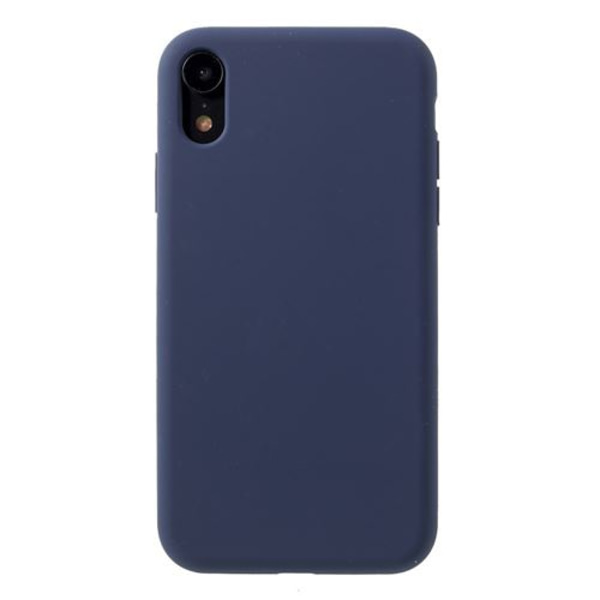 Blødt mørkeblåt flydende silikonecover til din Apple iPhone XR 6.