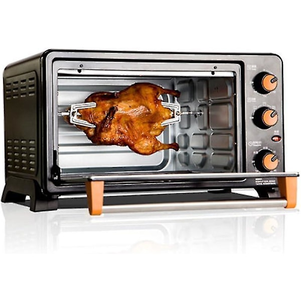 Roterende grillgaffel i rustfrit stål til grill/stegning, køkken, ovngrillingstilbehør Kyllingegaffel Vigtigt værktøj til Airfryer