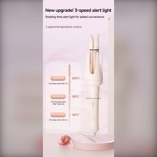 Automatic Curling Iron: Easy Waves with Adjustable Temperature and Smart Features 928