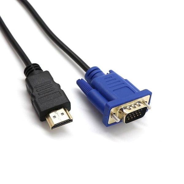 HDMI-kompatibel till VGA-omvandlarkabel Ljudkabel D-sub Hane Videokabel Ledning För HDTV-datorskärm För PC Laptop TV
