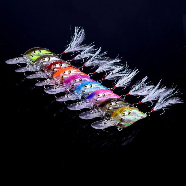 7,5 cm 9 g Dykdjup Crankbait Fiskedrag Swimbbait Artificiellt bete Fiske Wobblers Tillbehör 4