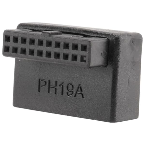 PH19A USB 3.0 Intern Header USB3.0 19/20P Sokkel 90 Graders Adapter Konverter til Computer Bundkort Black Ph19a