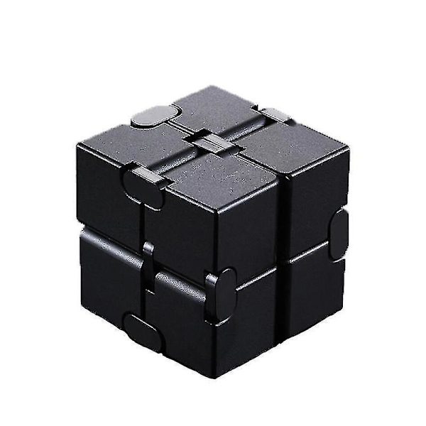 Stressreducerande Infinity Cube Portabel Dekompressionsleksak black
