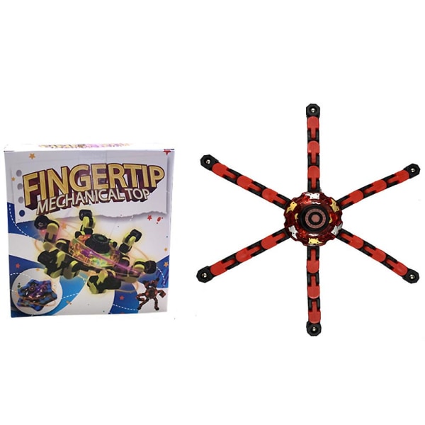 Glow Fidget Kæde Antistress Fidget Spinner Legetøj Børn Stress Relief Legetøj Red
