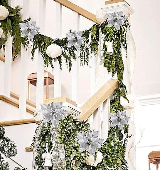 [LCS]15 st konstgjorda julblommor julgransprydnader
