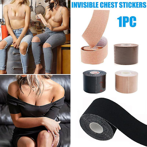 Näkymätön Rintojen Nostoteippi Rulla Push-up Rintaliivit Nännin Suojatarra Skin Color 2.5cm