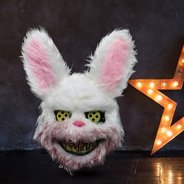 Halloween Skræmmende Kanin Masker Blodig Uhryggelig Maske Festival Plys C blood