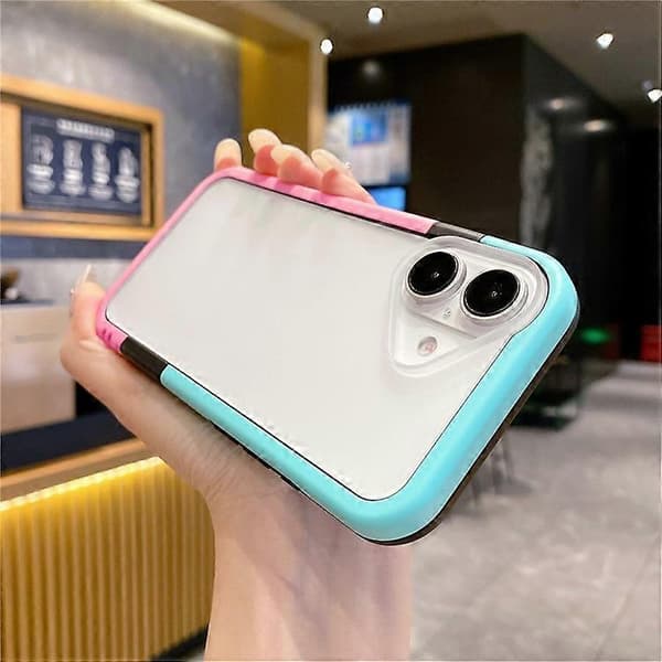 [LCS] Kompatibel med iPhone 16-deksel Avtakbart 2-i-1 TPU+PC Klart telefondeksel White