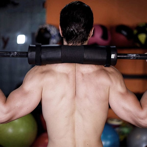 Skivstång Knäböj Nackskydd Kudde Skum Axelvaddering Fitness Vadderad Black
