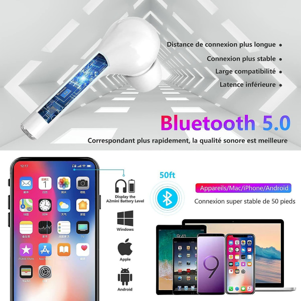 Chronus Bluetooth -kuulokkeet langattomat nappikuulokkeet vedenpitävät Hi