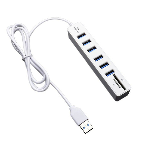 Mini USB-hubb 3.0 Multi USB 3.0-hubb USB-splitter 3-portars hubb med TF-kortläsare 6-portars 2.0 Hab-adapter för PC-tillbehör Ny