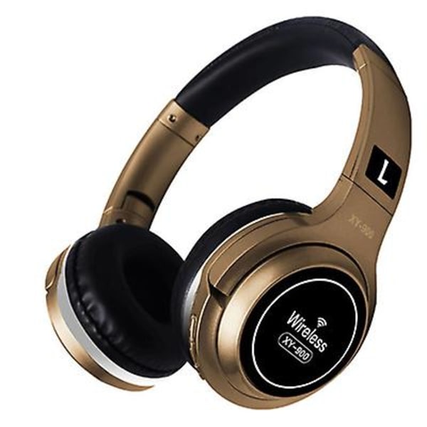 Trådløse Bluetooth-hodetelefoner med støydempende over-øre stereohodetelefoner gold