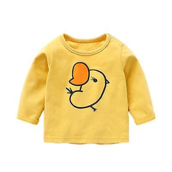 Baby Långärmad T-shirt Topp med bottenskjorta yellow 73cm