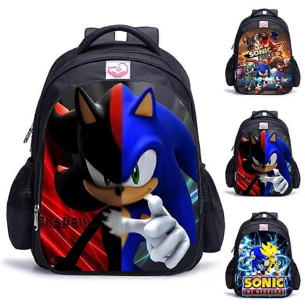 Sonic Rygsæk til Børn Drenge Piger Skoletaske Gave