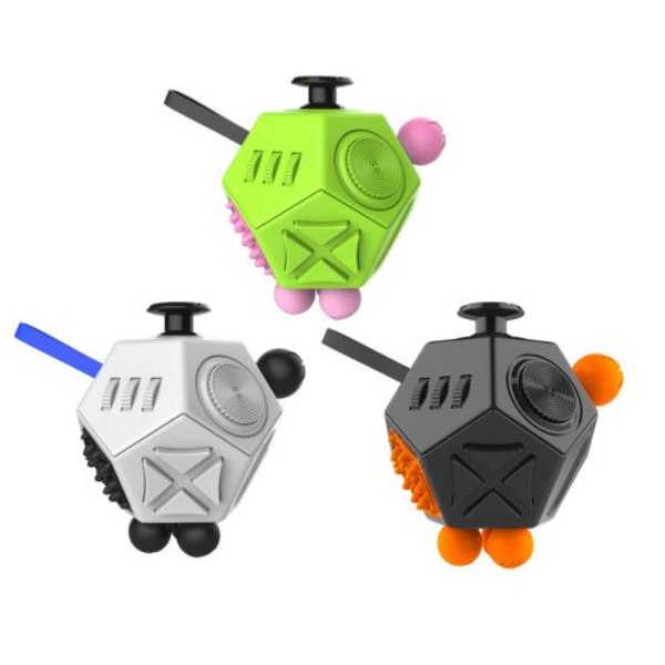 Set med 3 Fidget Cube Anti Stress Kub för Fidgeters, Ångest