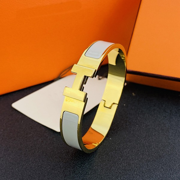H Armband, 18KH bokstavsspänne för män och kvinnor, armband i rostfritt stål för par, guld och gold and beige