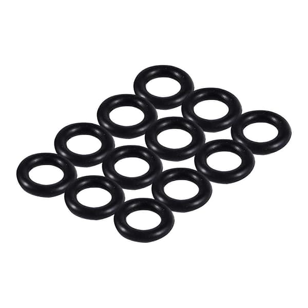 Sorte 9MM X 2.0mm gummipakninger O-ringe 120 STK Black
