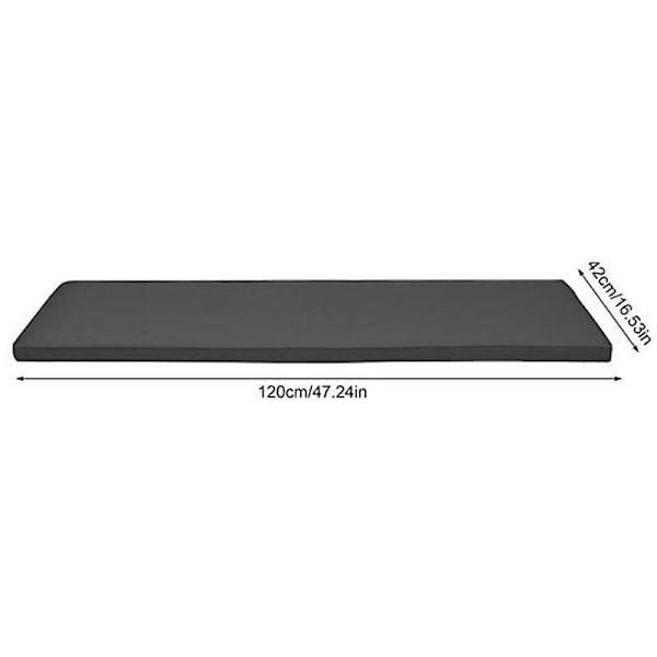 Bænkgyngehynde med fastgørelsessnor Rektangulær Vandtæt Tyk Skridsikker Havemøbel Gray 120*42CM