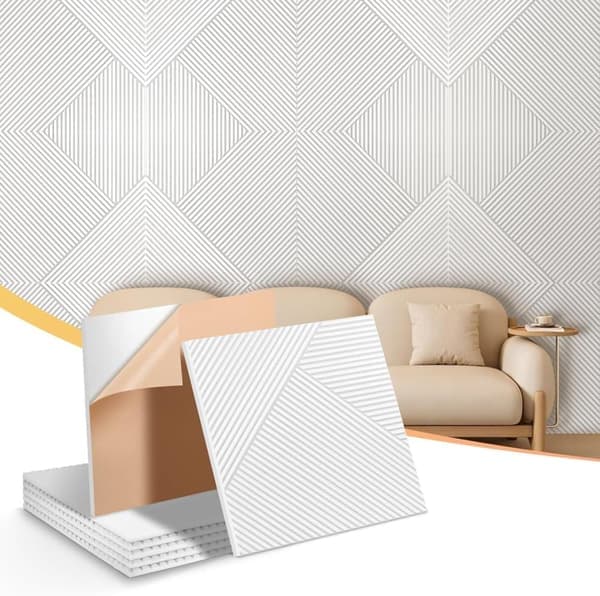 [LCS] 12-pack akustikpaneler 30x30 cm – Självhäftande ljudisoleringspaneler, vita för studio, hemmakontor och sovrum
