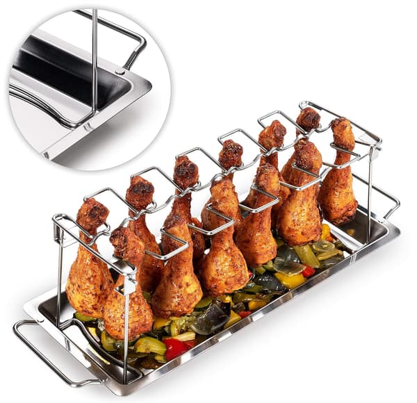 [LCS] Kyllingstativ - Kyllinglårstativ - Grillstativ for kylling - Robust rustfritt stål