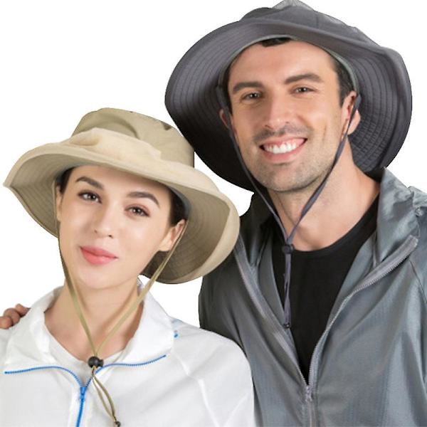 Myggenet Hat Mesh Ansigtsbeskyttelse Dæk Insekt Bi, Kvinder Mænd, Udendørs Jungle Fiskeri Light Khaki