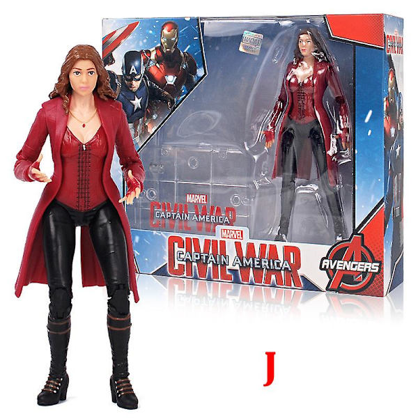Marvel Superhjälte Avengers Actionfigur Leksaker Docka Med Ställ För Barn Pojke Vuxen J