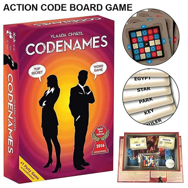 Action Codenames Brettspill Kode Navn Familie Venn Fest Kortspill Leke For Hjemmet