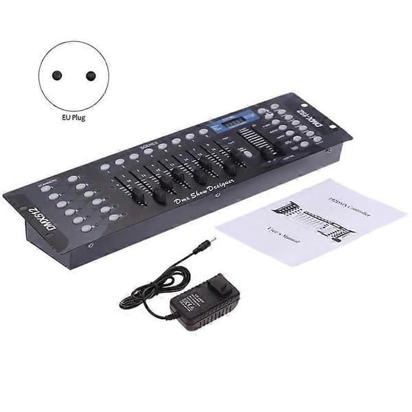 [LCS]192 kontroller scenelys DJ-utstyr konsoll EU-plugg Black