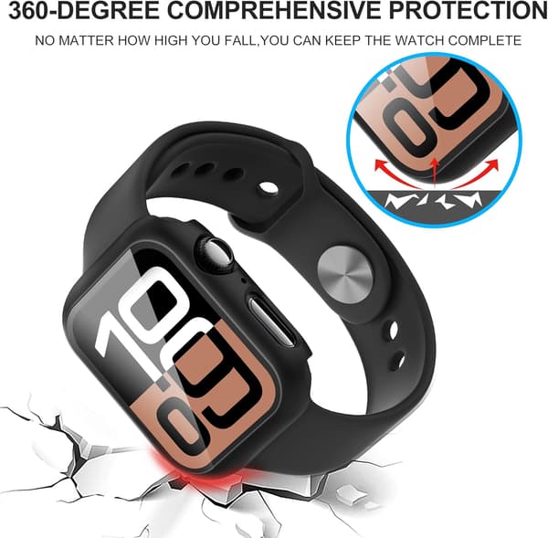 [LCS] 2-pack Screen Protector for Apple Watch Series 10 46mm, Ultra-thin Tempered Glass Screen Protector for iWatch S