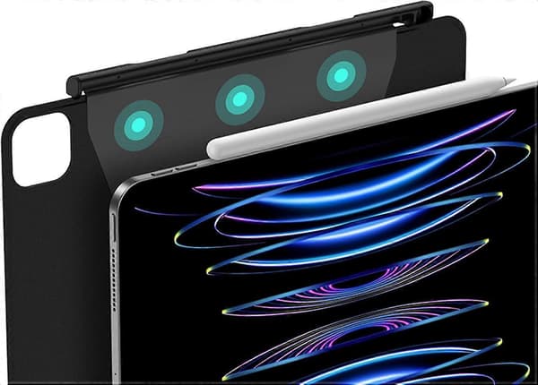 [LCS] Blyantpenholder til Apple Pencil 2. generation etui kompatibel med Magic Keyboard, Smart Keyboard Folio og andre magnetiske etuier Black