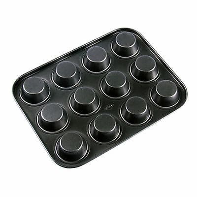 [LCS] Premium Non-stick Bageform Standard Muffin- og Cupcakeform black