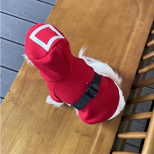 Kjæledyr Squid Game Katt Hund Hettegenser Varmt Kostyme Klær Triangle red L