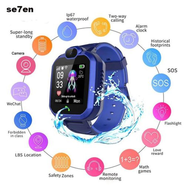 DS69 Smartwatch Barnkamera med GPS Kompatibel med Bluetooth Telefon SIM C