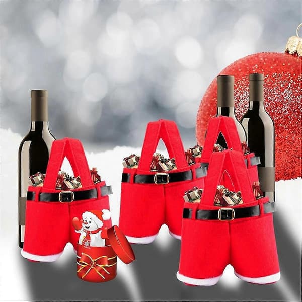 6-pack julklappspåsar i tomteluva-design, små godispåsar, dekorativa presentpåsar för julklappar