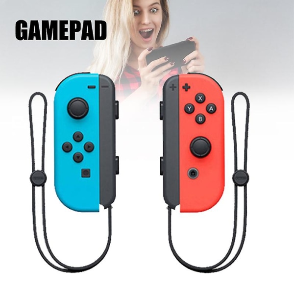 Switch Joy-con trådlös handkontroll Bluetooth Gamepad Vibrationsfunktioner Present för barn Vuxen C