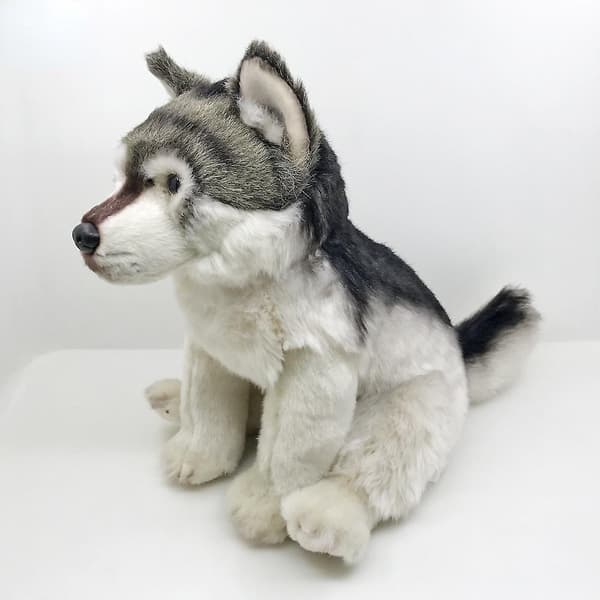 27cm Realistinen Harmaa Susi Husky Koira Pehmolelu