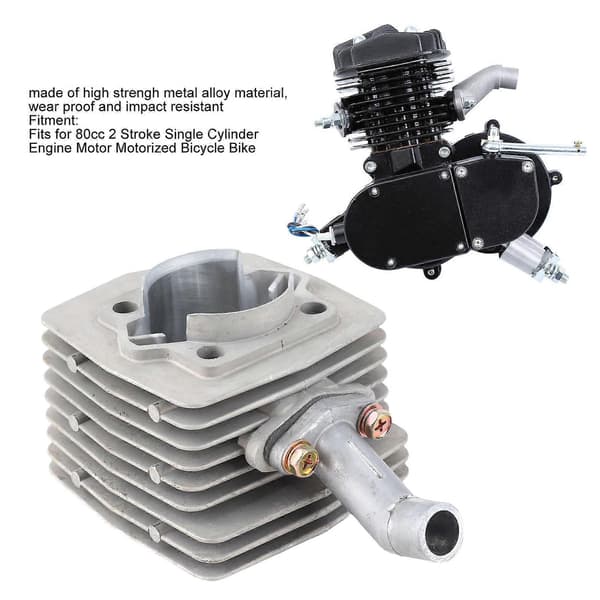 [LCS] Toppcylinder Motor Kolv Renoveringshuvud för 80cc 2-takts encylindrig motor motoriserad cykel Solid Normal