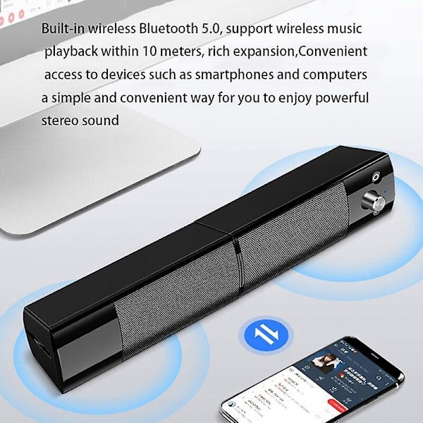 Irrotettava Bluetooth-kaiutin Computer Speakers -palkki Surround-soitin|Computer Speakers (musta)
