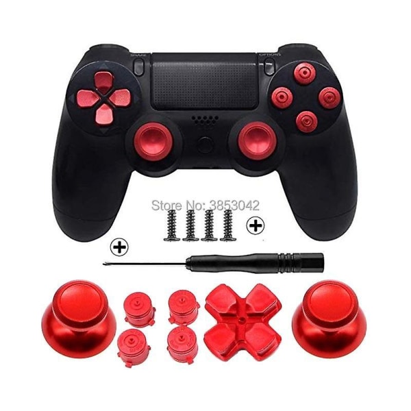 Set krom analoga thumbsticks för playstation 4 d-pad för ps4 controller joystick reparation speltillbehör Green