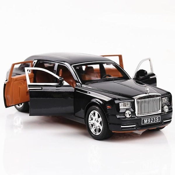 1:24 Rolls Royce Cullinan Legeringsbil Modell Simulering Metall Black