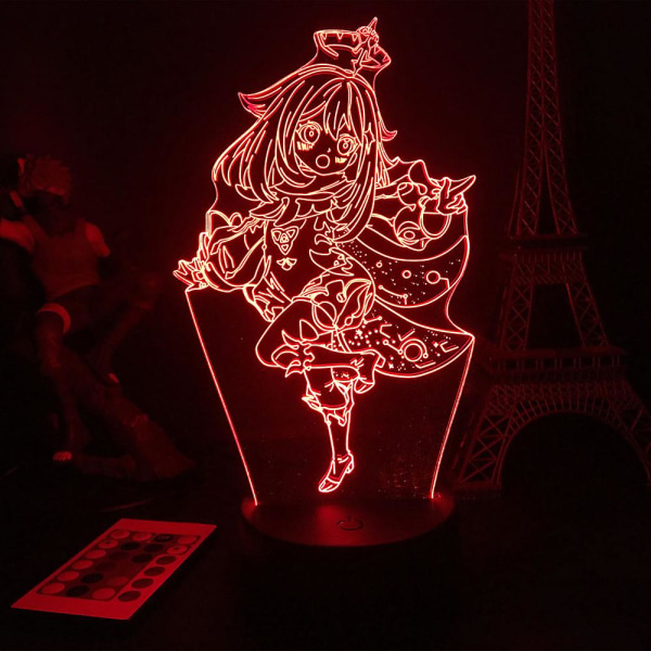 Spel Genshin Impact Älvor 3D LED Nattlampa